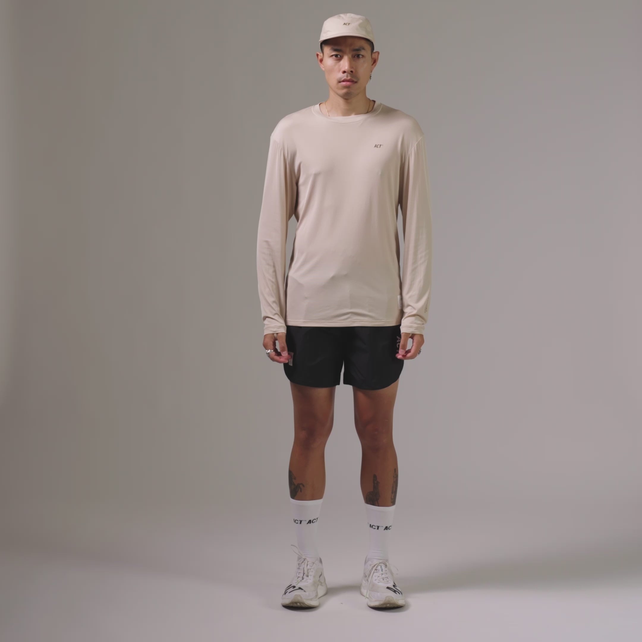 BioPerf / Running T-Shirt / Long Sleeve - Beige